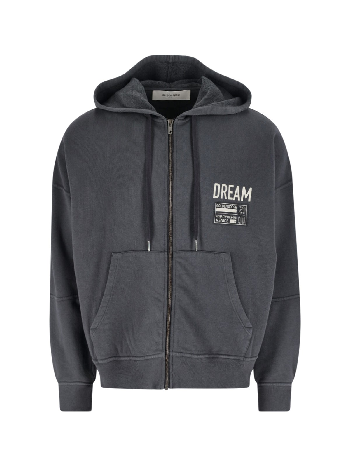 Golden Goose Deluxe Brand Dark Grey Cotton Oversize Ottaviano Sweatshirt In Gray