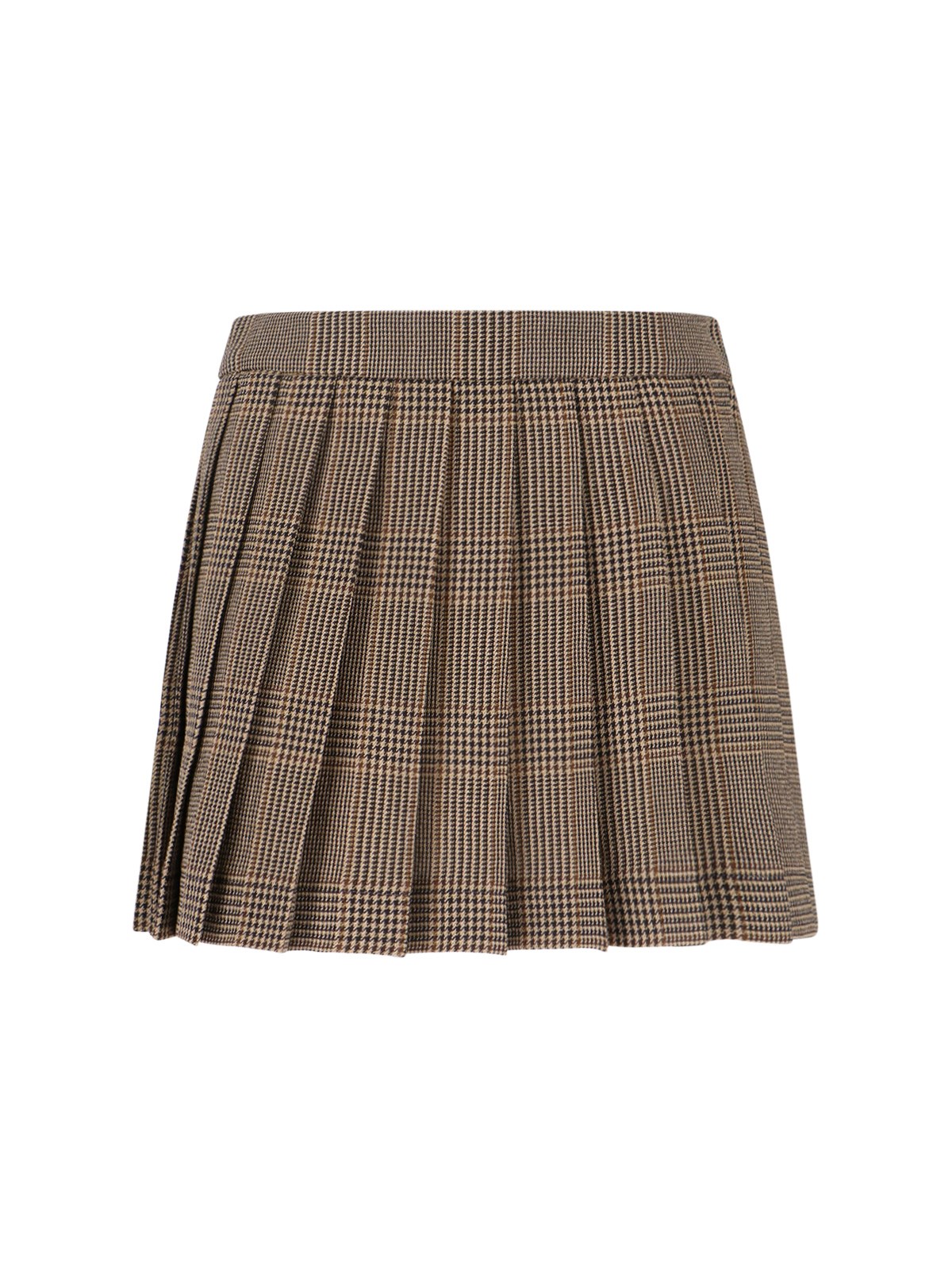 Golden Goose Midi And Mini Skirt With Checkered Pattern In Brown