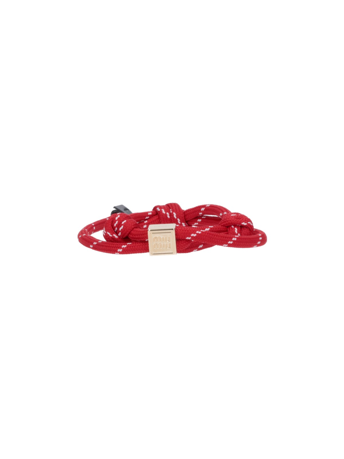 Miu Miu Fabric Bracelet With Adjustable Fit And Knot Detail