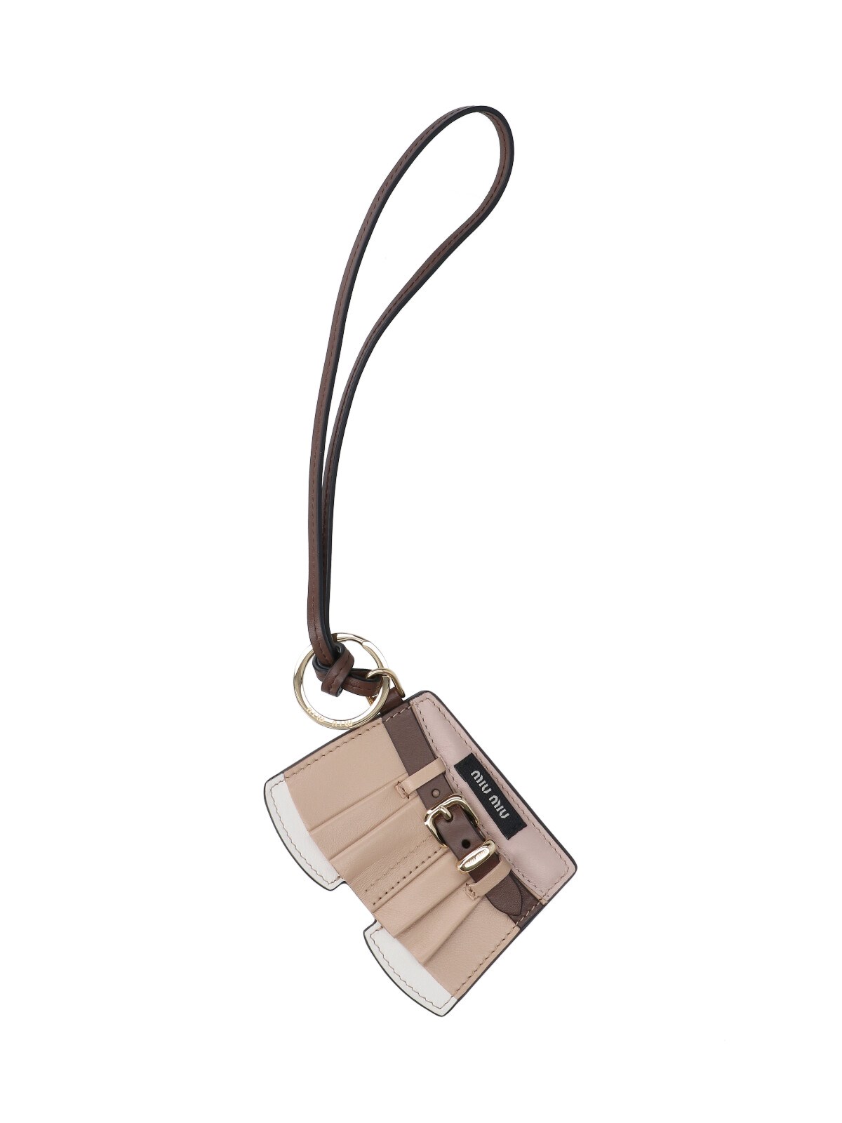 Miu Miu Lamb Leather Mini Skirt Keychain