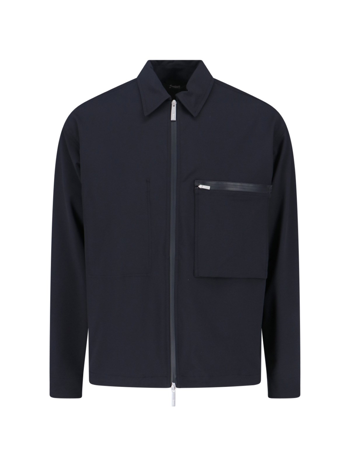 Laminar Zip-pocket Shirt Jacket In Black
