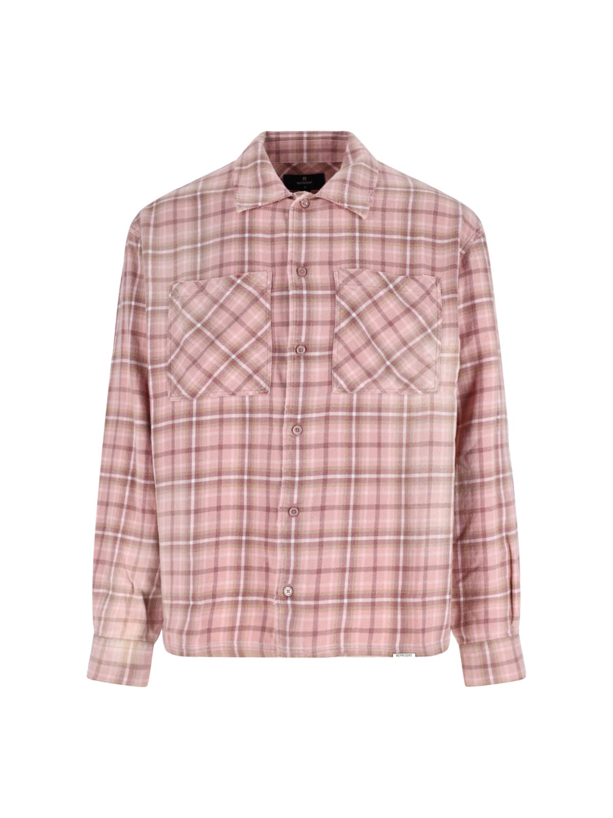 Represent Long Sleeve Plaid Shirt With Chest Pockets In Pattern
