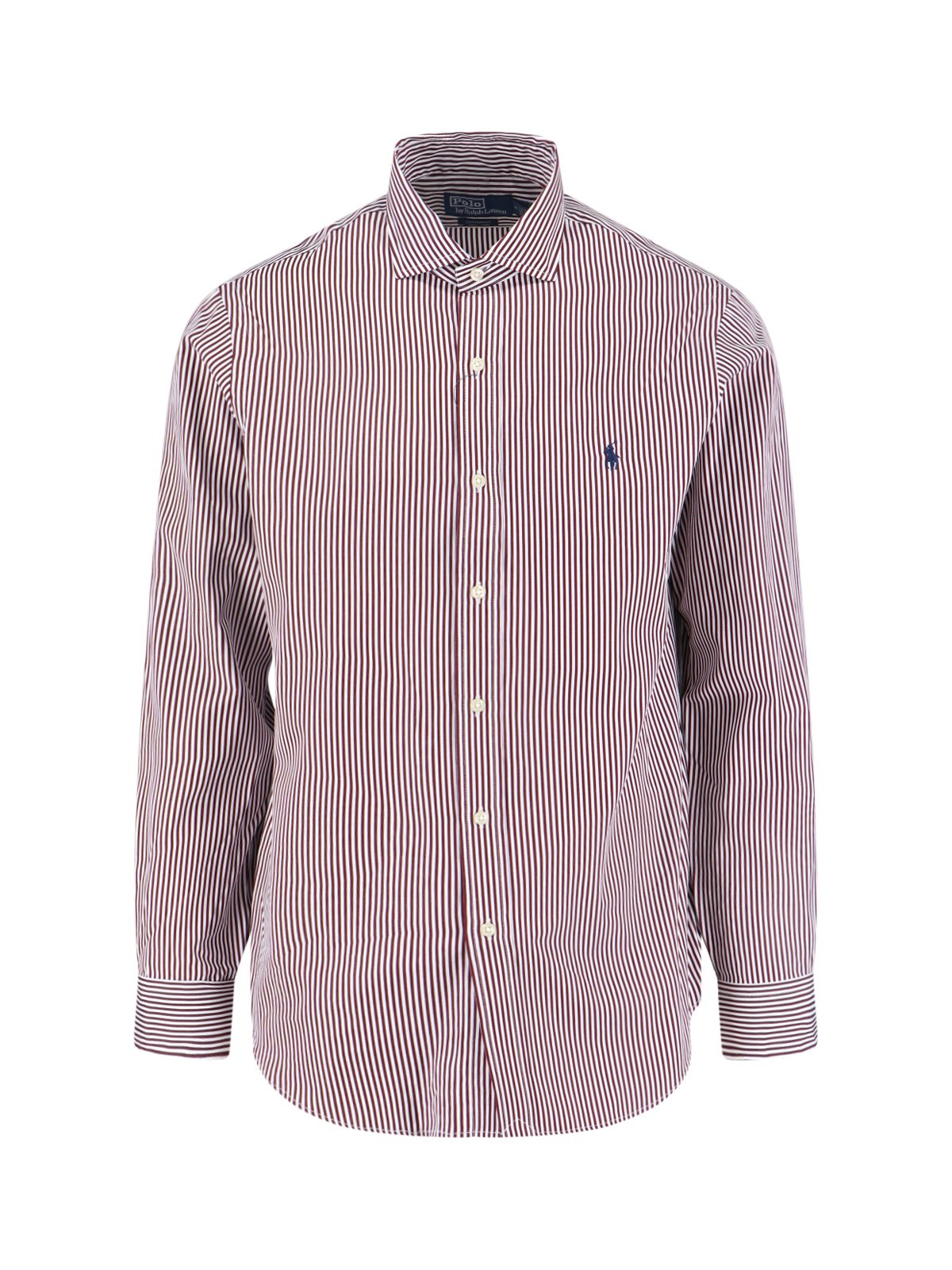 Polo Ralph Lauren Red And White Striped Button-up Shirt In Red