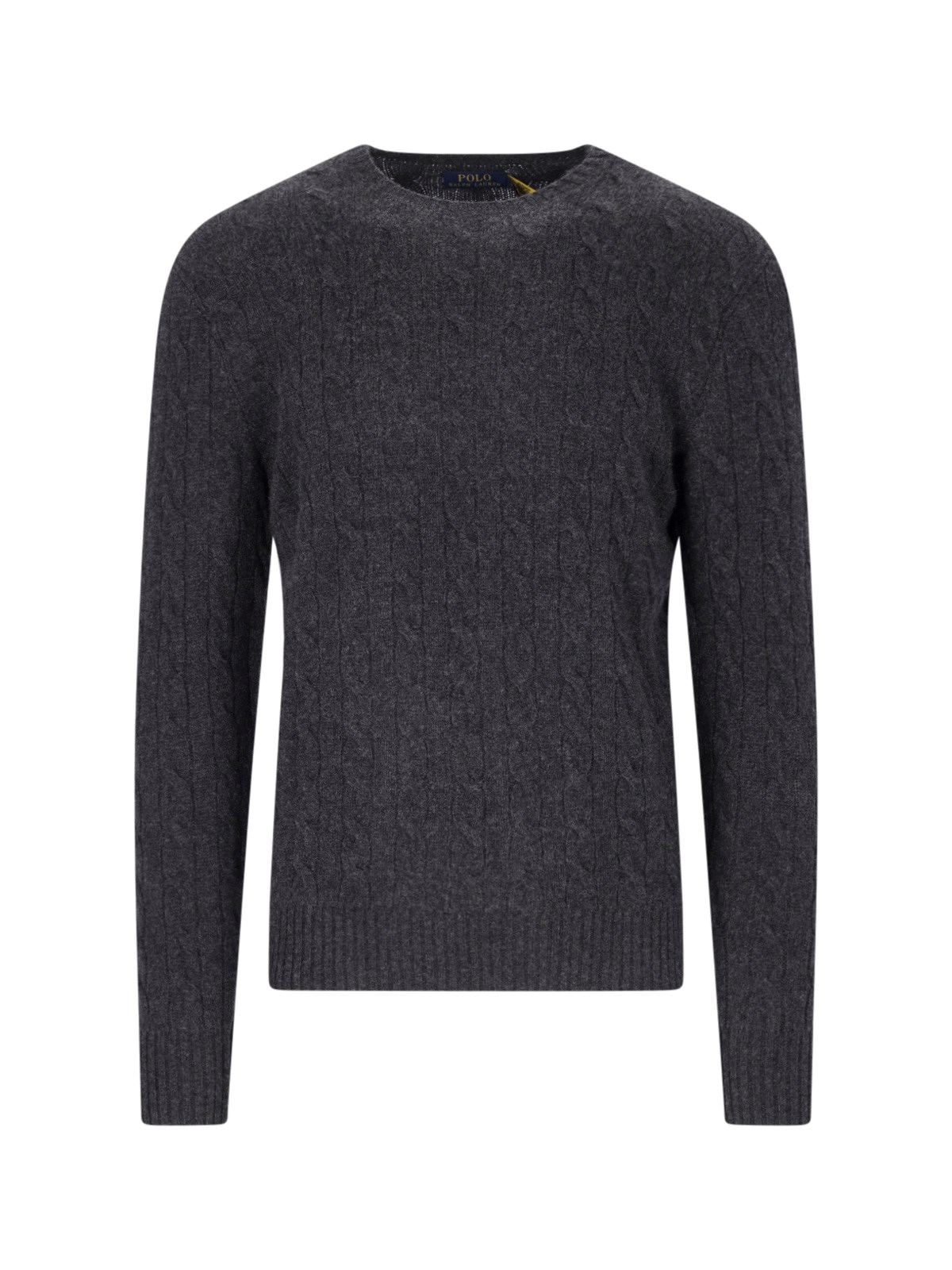 Polo Ralph Lauren Cable-knit Wool-cashmere Sweater In Gray