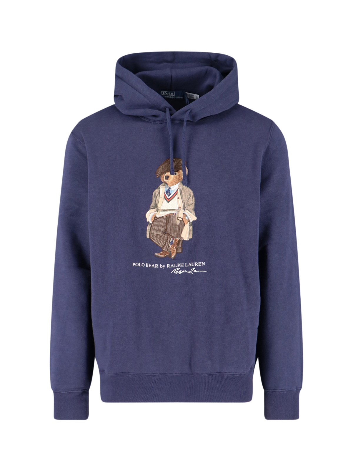 Polo Ralph Lauren Hooded Sweatshirt With Graphic Print And Pocket In Blue