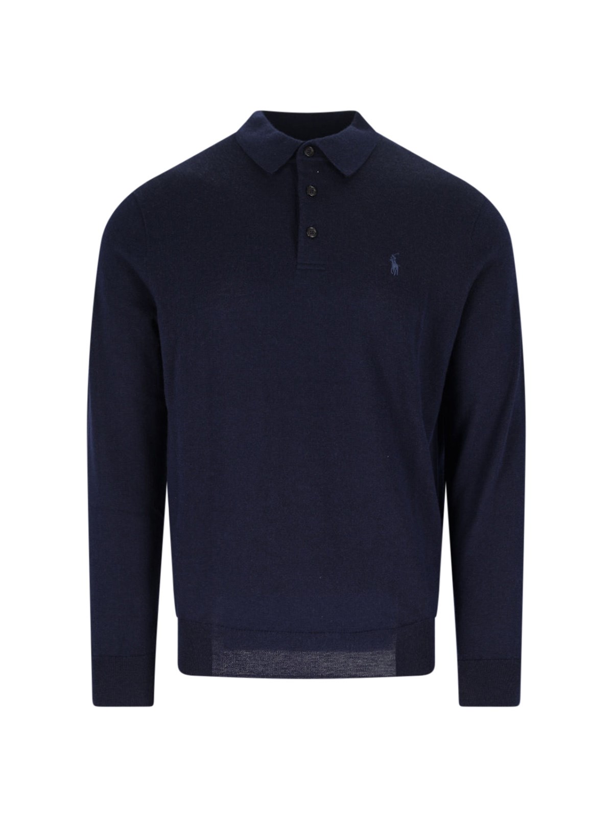 Polo Ralph Lauren Logo Wool Sweater In Blue