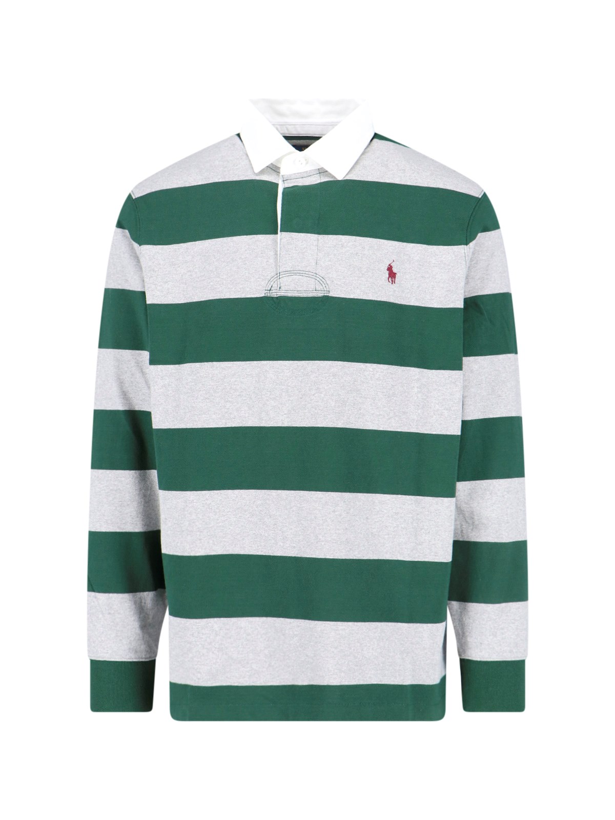 Polo Ralph Lauren Striped Pattern Long Sleeve Polo Shirt In Multi