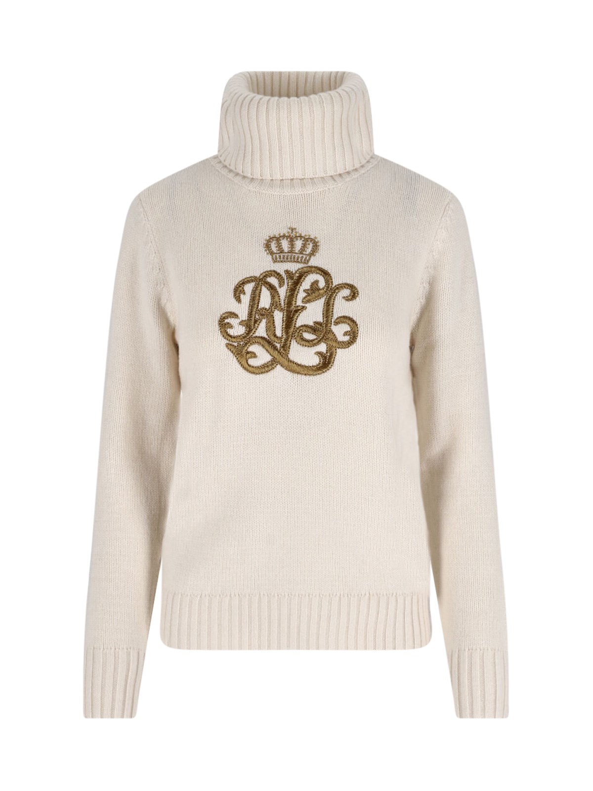 Ralph Lauren Turtleneck Sweater In Neutral