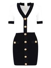 Balmain Braided Pattern Midi Dress