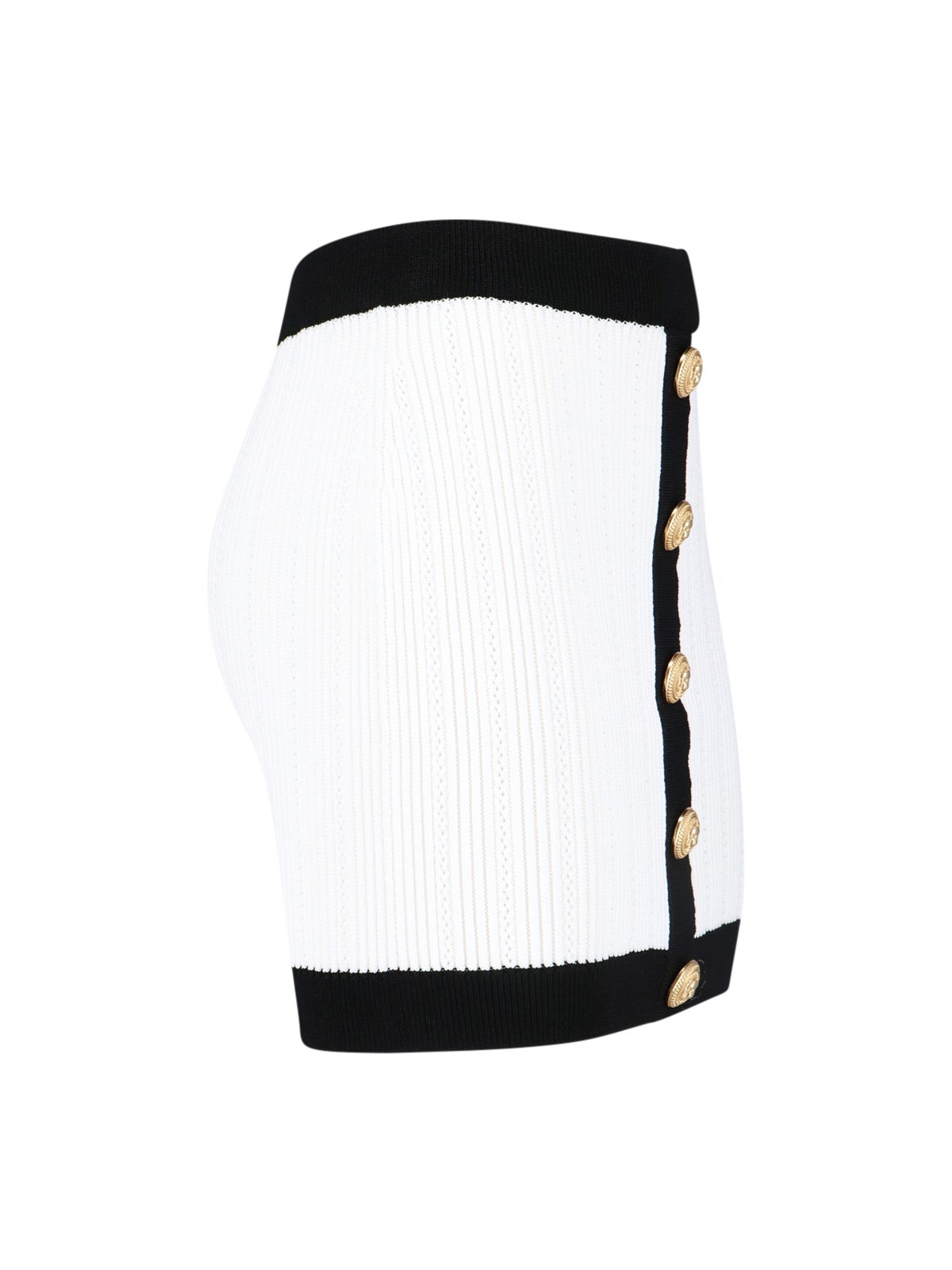 【関税&送料込】Balmain White Viscose Blend Mini Skirt Balmain Viscose blend mini skirt available on SUGAR - 193922