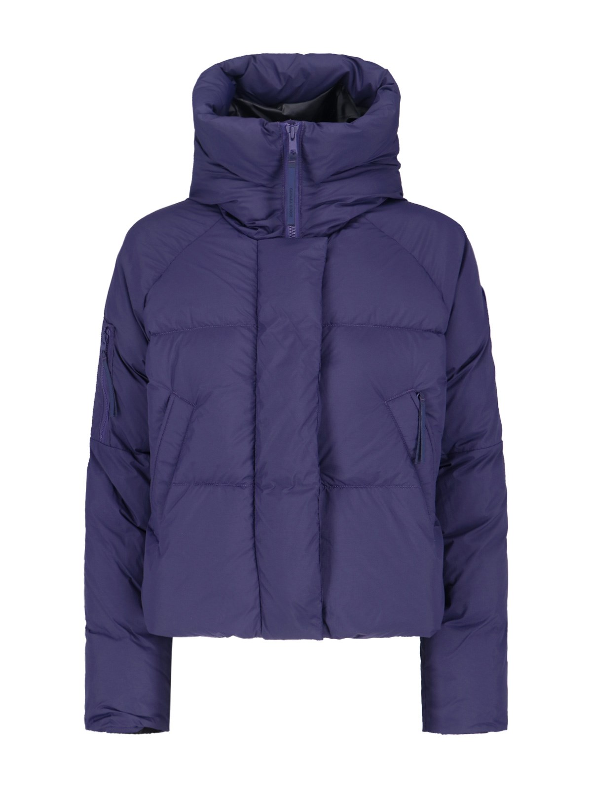 Canada Goose Cropped Puffer Jacket With Adjustable Hood In Purple