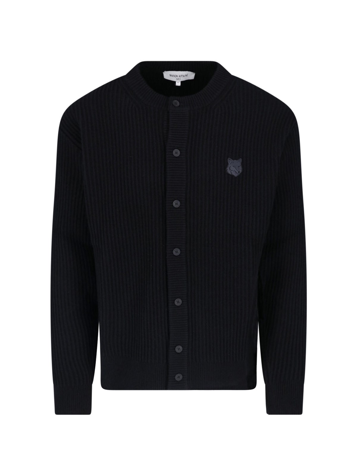 Maison Kitsuné Merino Wool Cardigan "Fox Head"