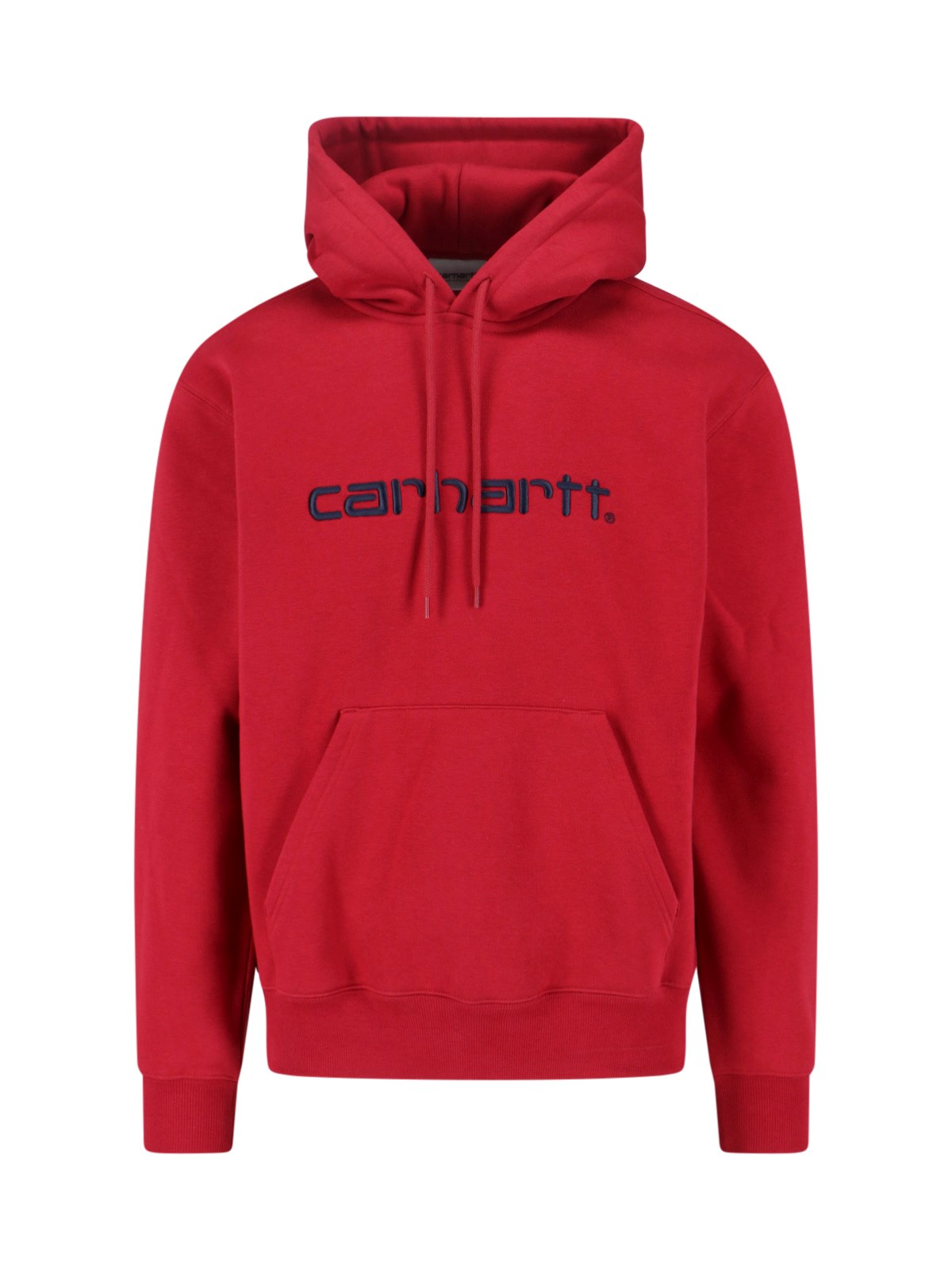 Carhartt Logo Hoodie In Red