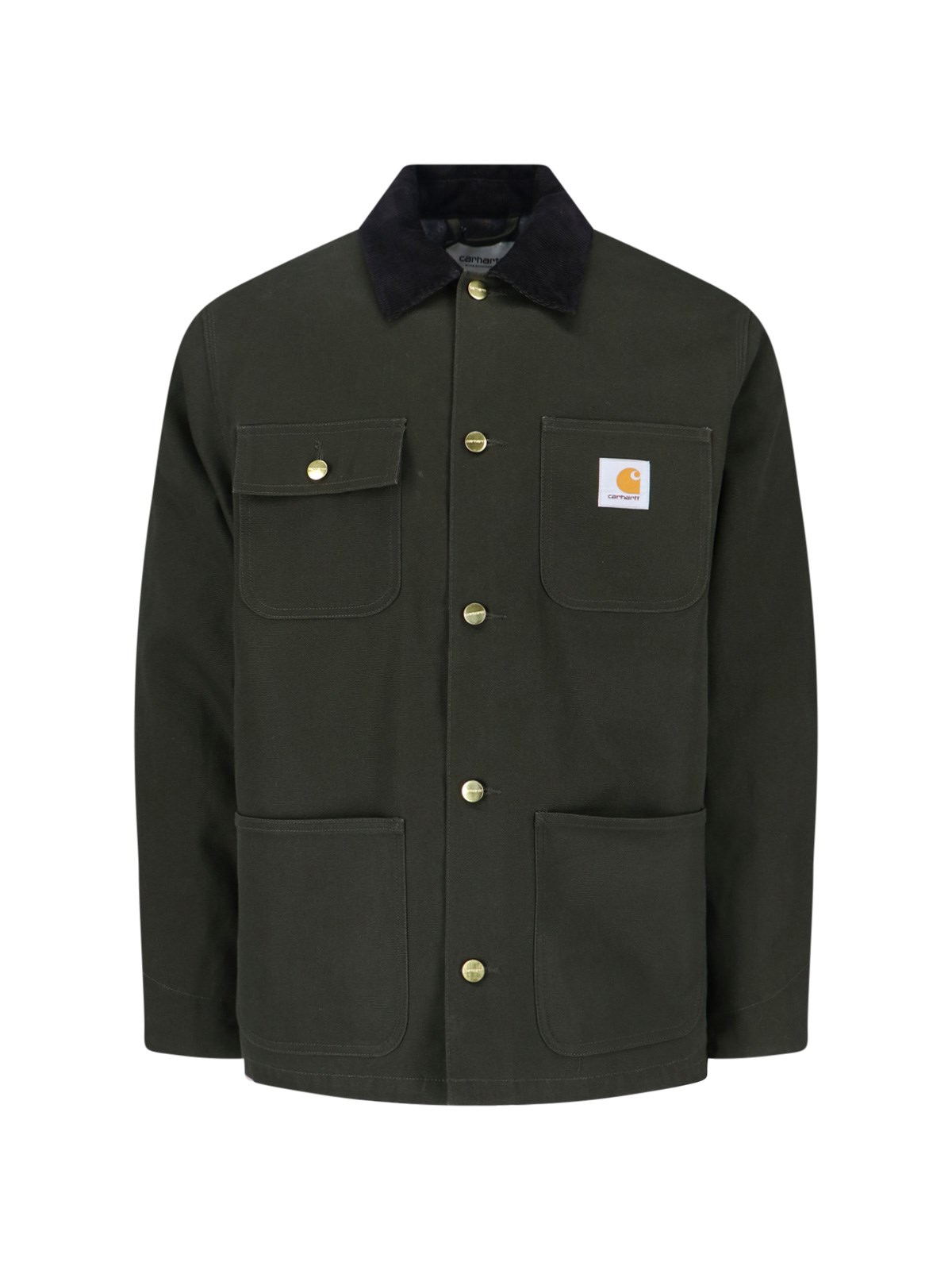 Carhartt Utility Chore Coat Corduroy Collar In Green