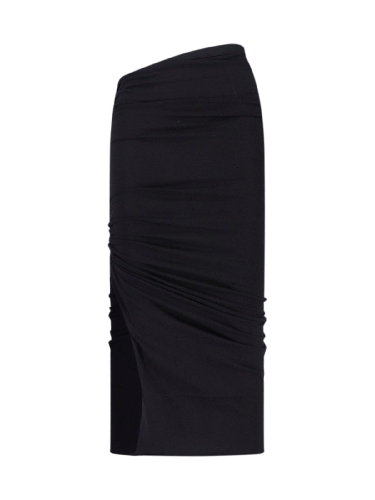 Rick Owens Drkshdw 'edfu' Sheath Midi Skirt In Black