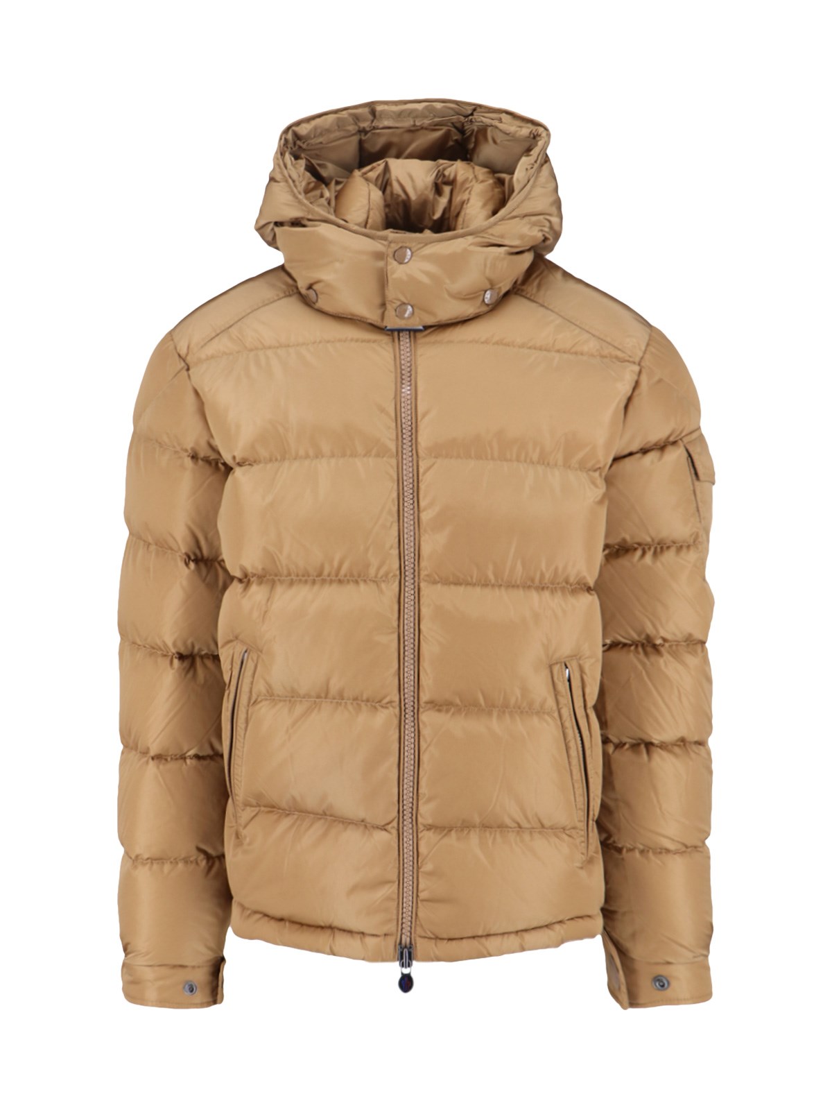 Moncler Maya Matte Short Down Jacket In Neutral
