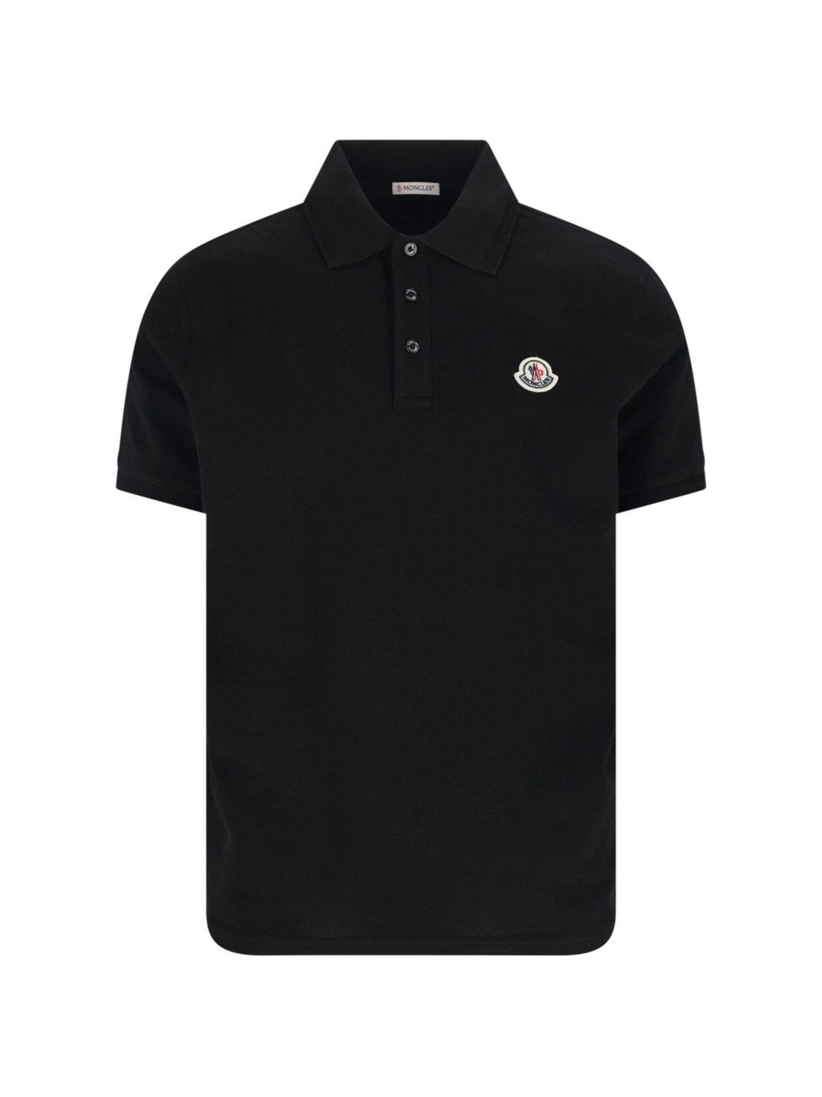 Moncler Logo Polo Shirt In Black