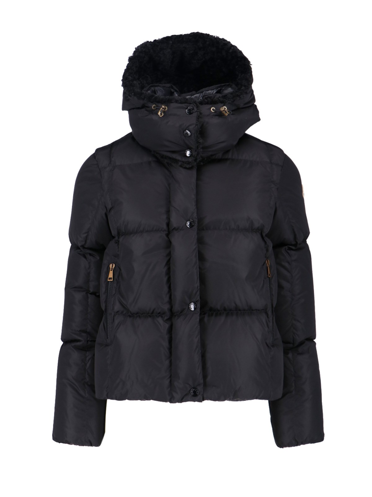 Moncler Hooded Down Jacket "castelnou" In Black