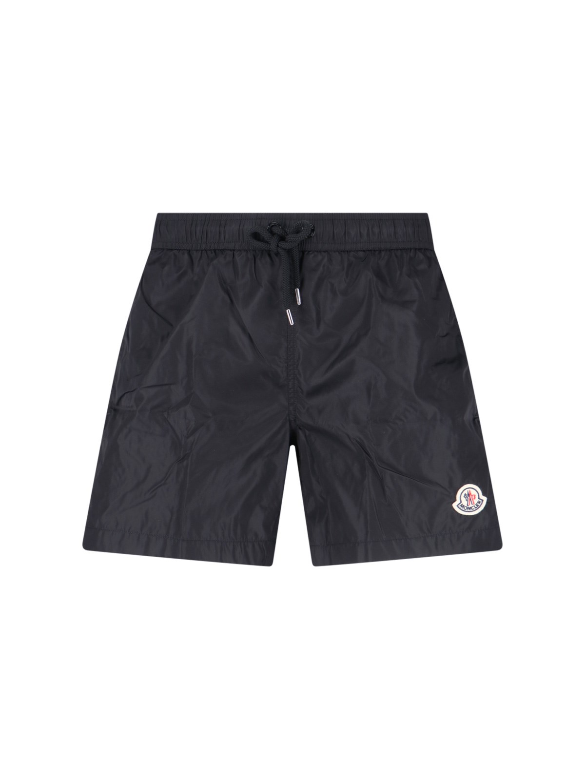 Moncler Swim Shorts With Elastic Waistband And Pockets In Black