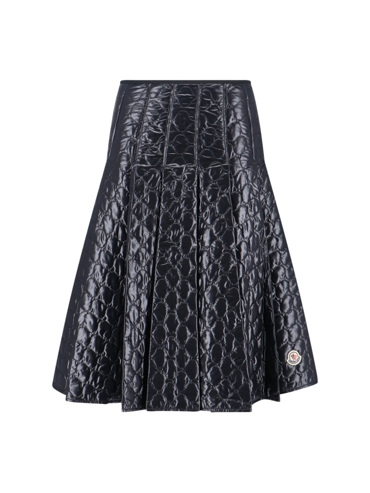 Moncler Pleated Midi Skirt In Black