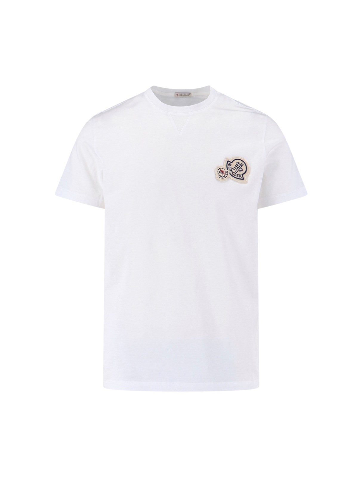 Moncler Double Badge T-shirt In White