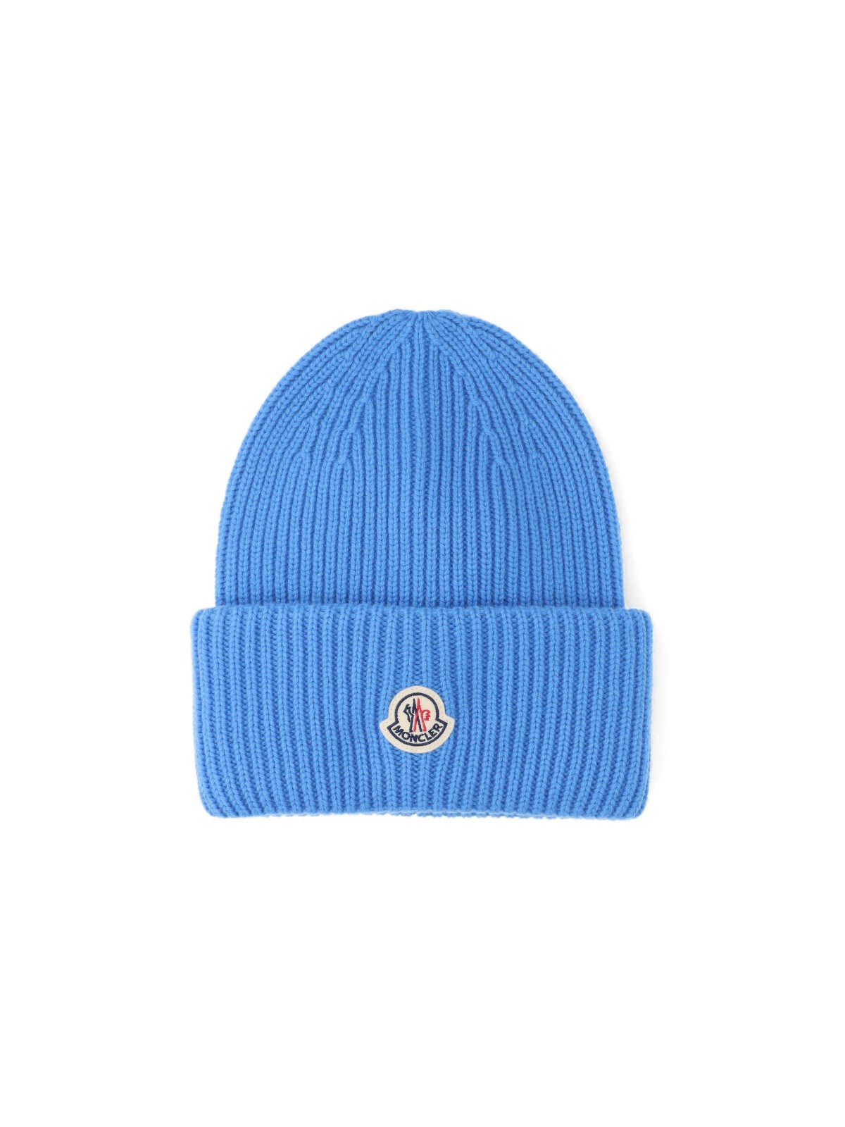 Moncler Virgin Wool And Cashmere Beanie In Blue