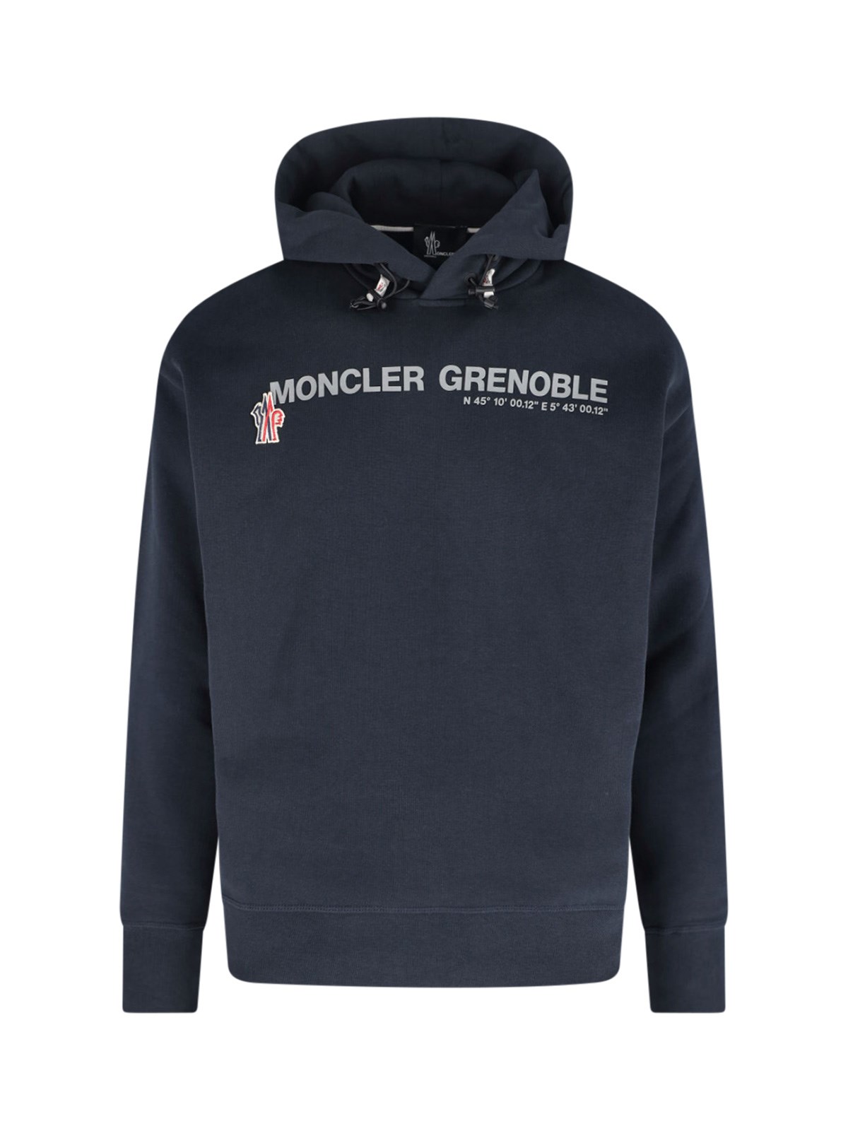 Moncler Logo Hoodie In Blue