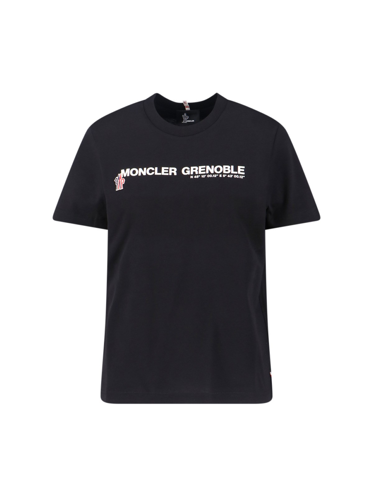 Moncler Contrasting Logo T-shirt In Animal Print