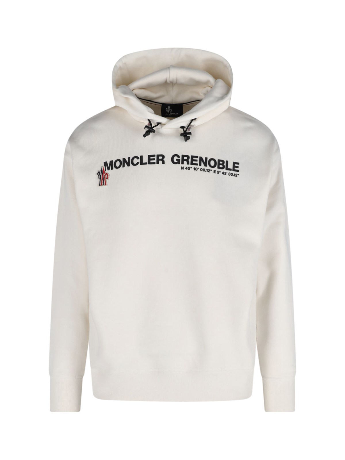 Moncler Logo Hoodie In Neutral