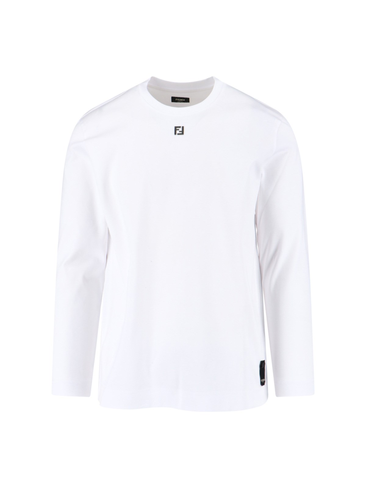 FENDI FF 2023 ホワイト Tシャツ S Fendi Mens White Brown Forever Fendi FF Logo T Shirt Size