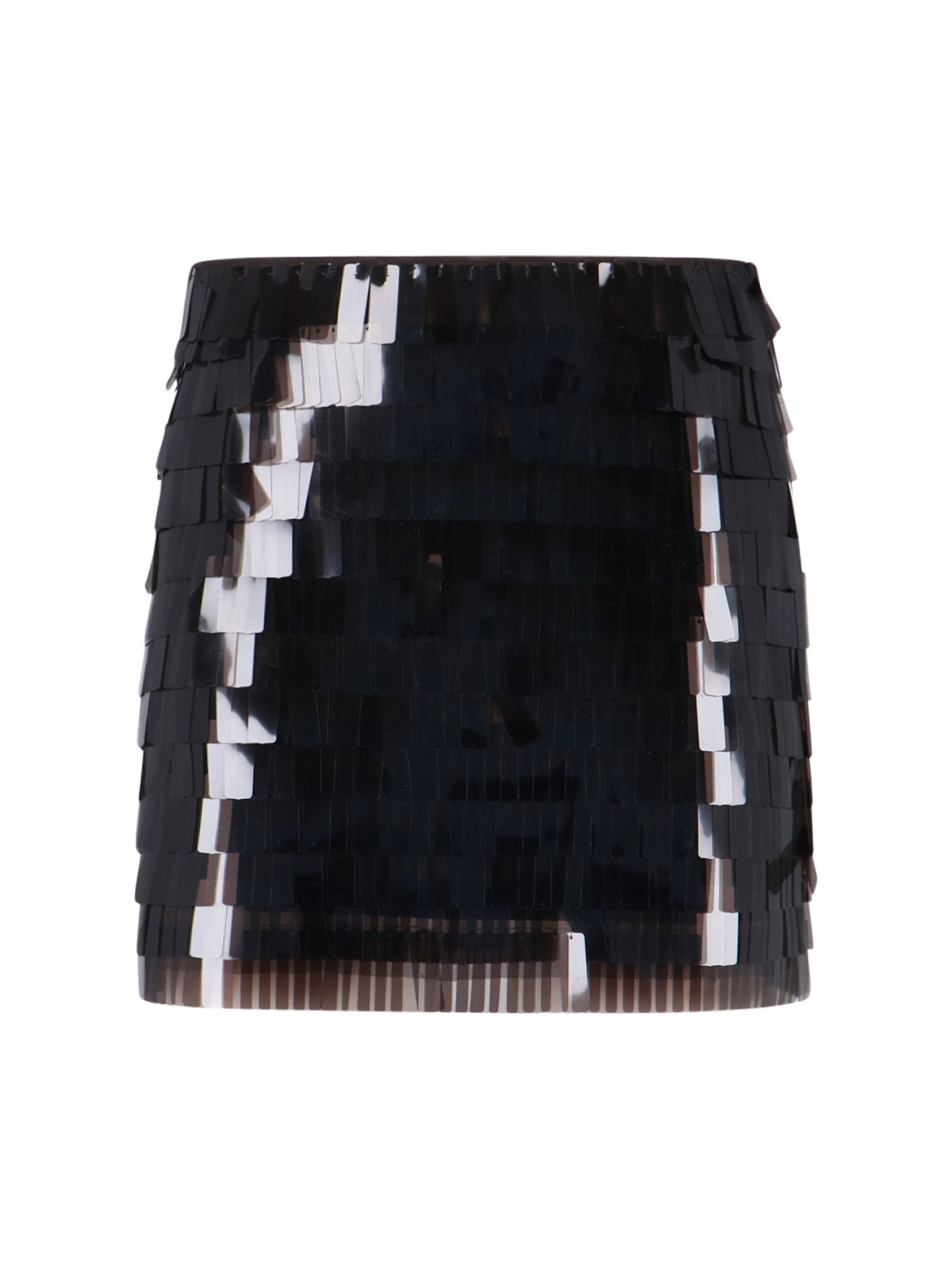 Staud Sequin Mini Skirt In Black