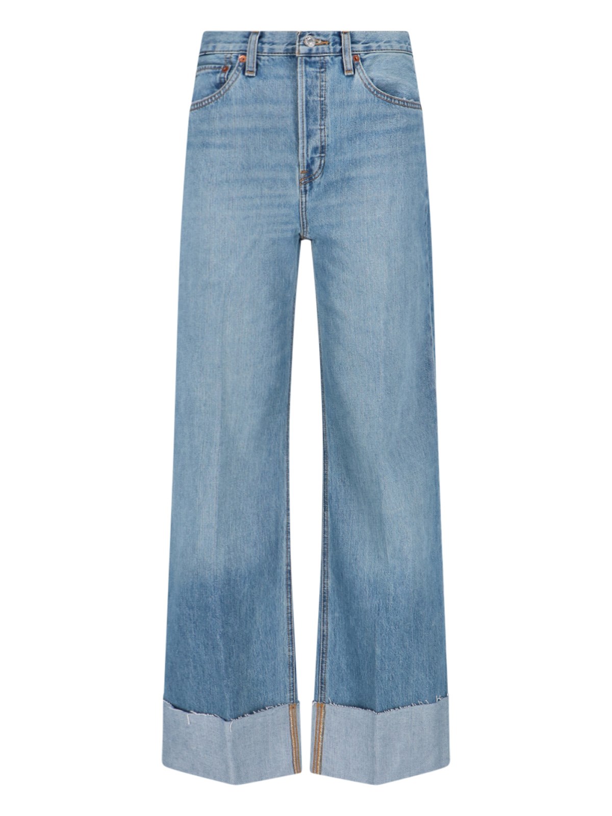 Re/done Wide Jeans In Blue