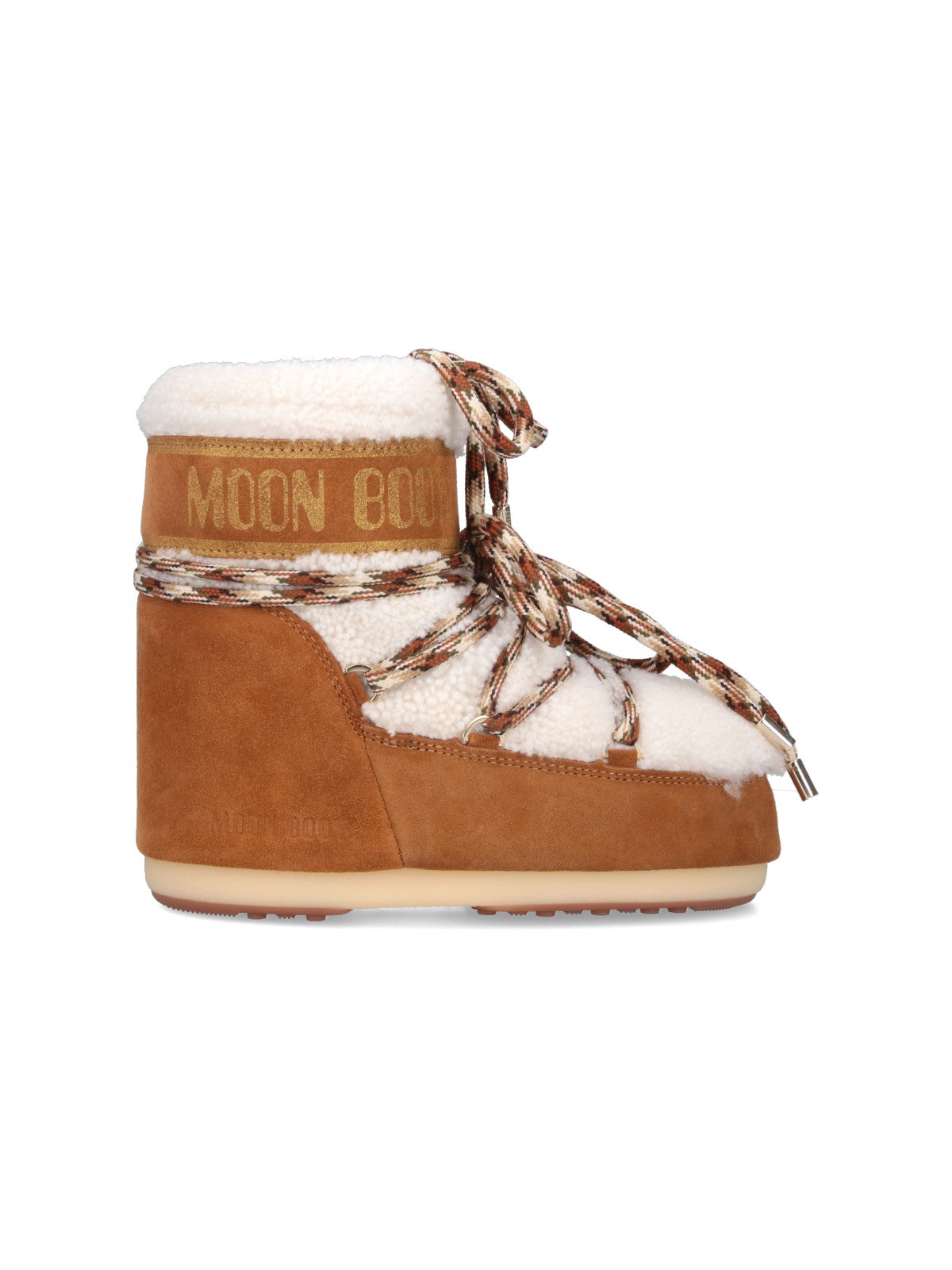 【MOON BOOT】LAB69 アイコン クリーム シャーリング ブーツ Moon boot 'lab69 icon low' ankle boots available on SUGAR - 195321