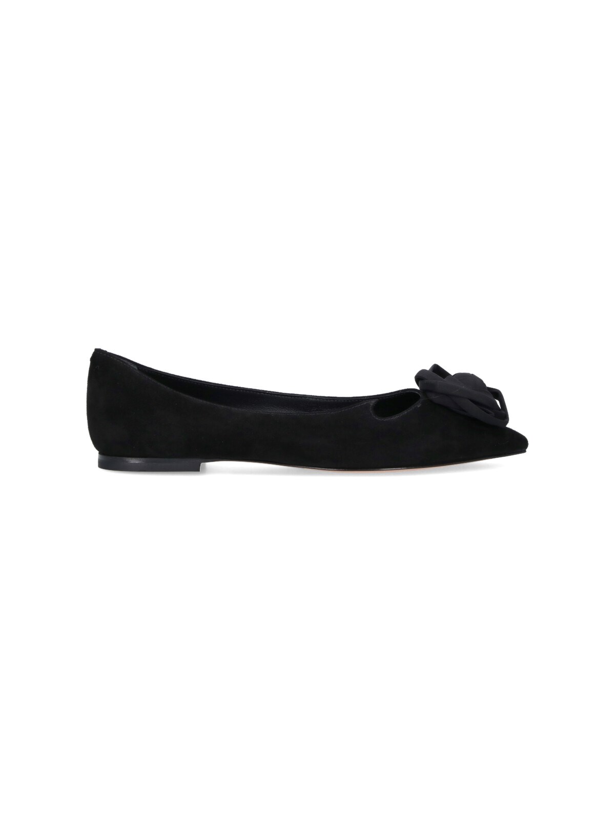 Roger Vivier Ballerine I Love Vivier Con Rosa In Black