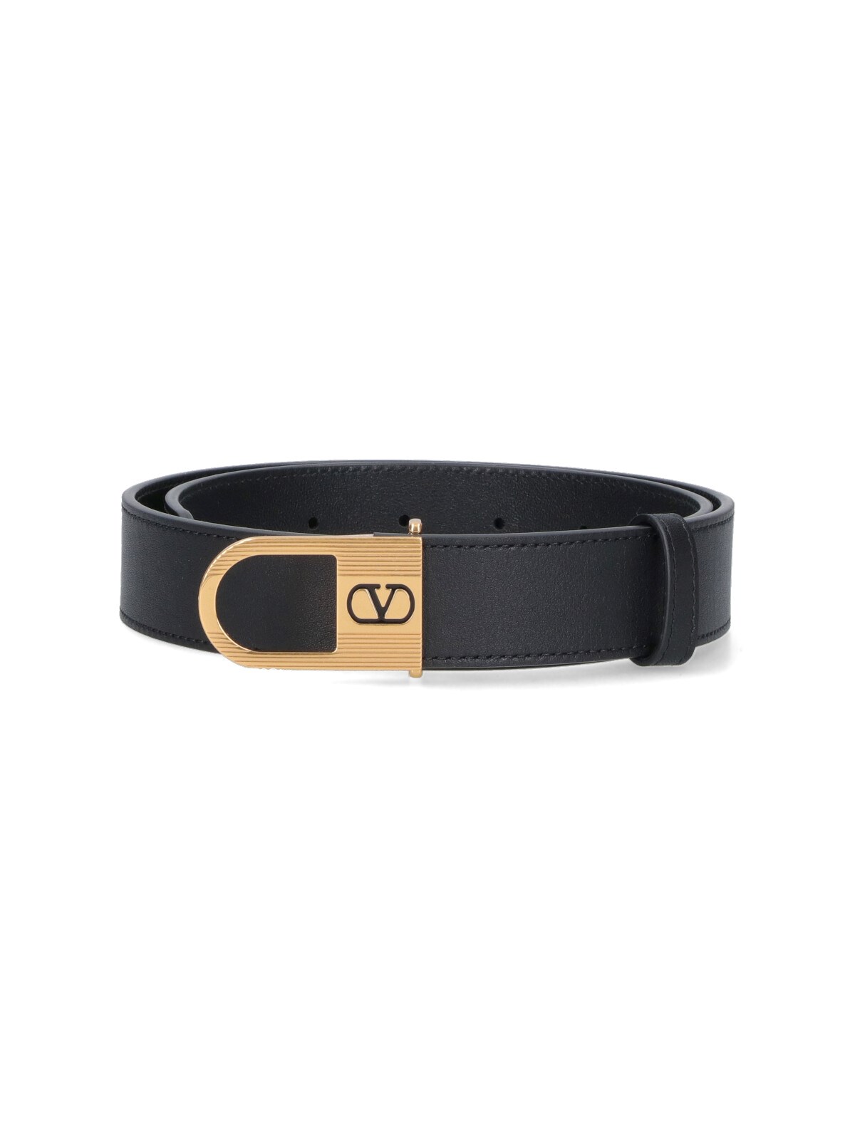 Valentino Adjustable Belts Gold-tone Buckle In Black