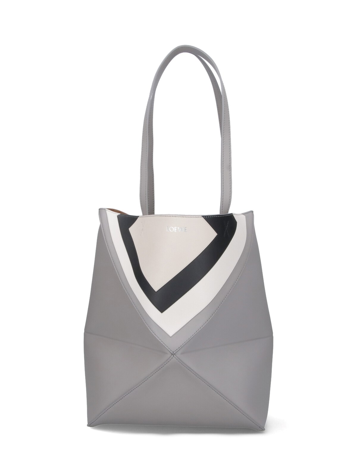 Loewe X Albers 'puzzle Fold' Tote Bag In Gray