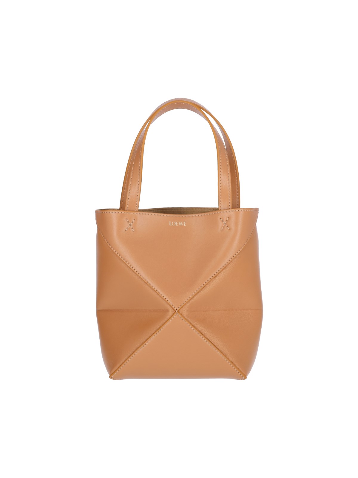 Loewe Mini Tote Bag "puzzle Fold" In Brown