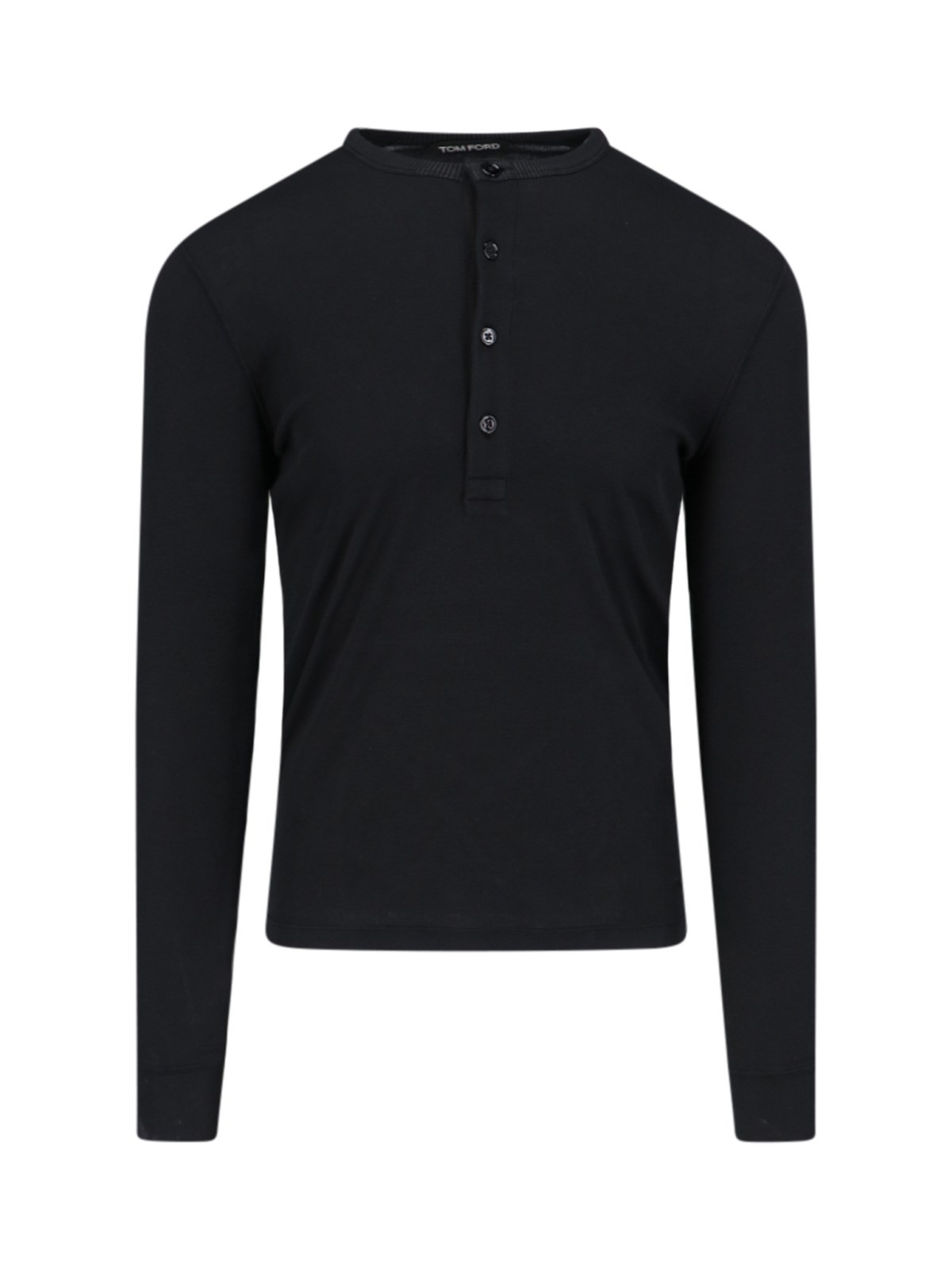 Tom Ford Henley T-shirt In Black