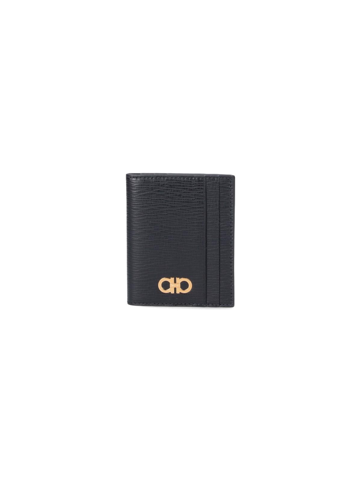 Ferragamo Gancini Bi-fold Wallet In Black