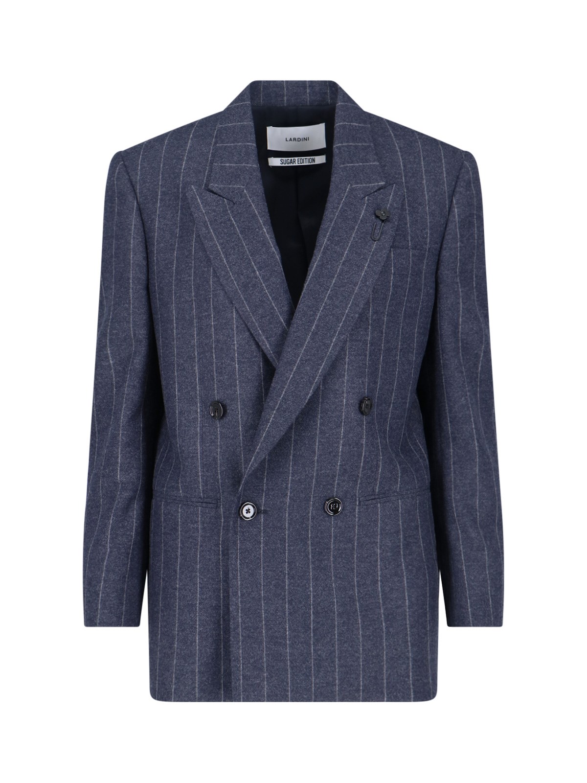 Lardini Virgin Wool And Cashmere Blazer In Blue