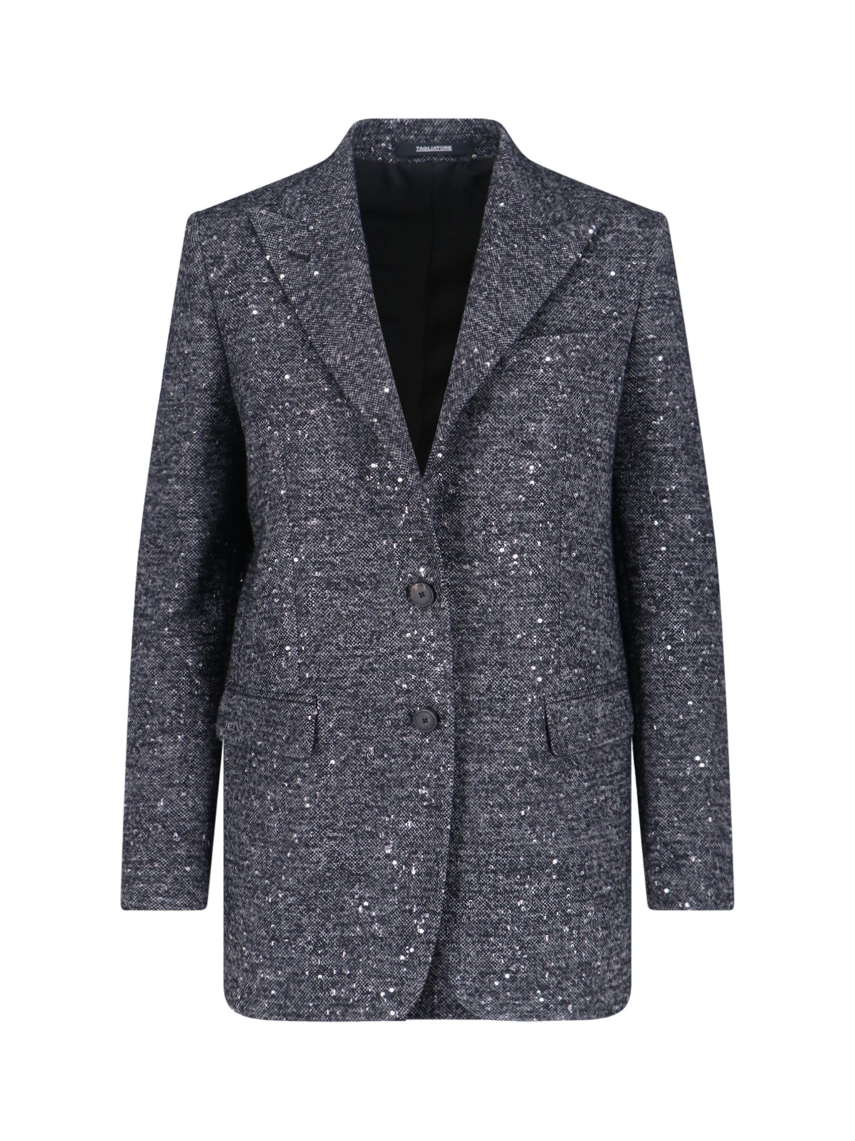 Tagliatore 'bertha' Single-breasted Sequin Blazer In Gray