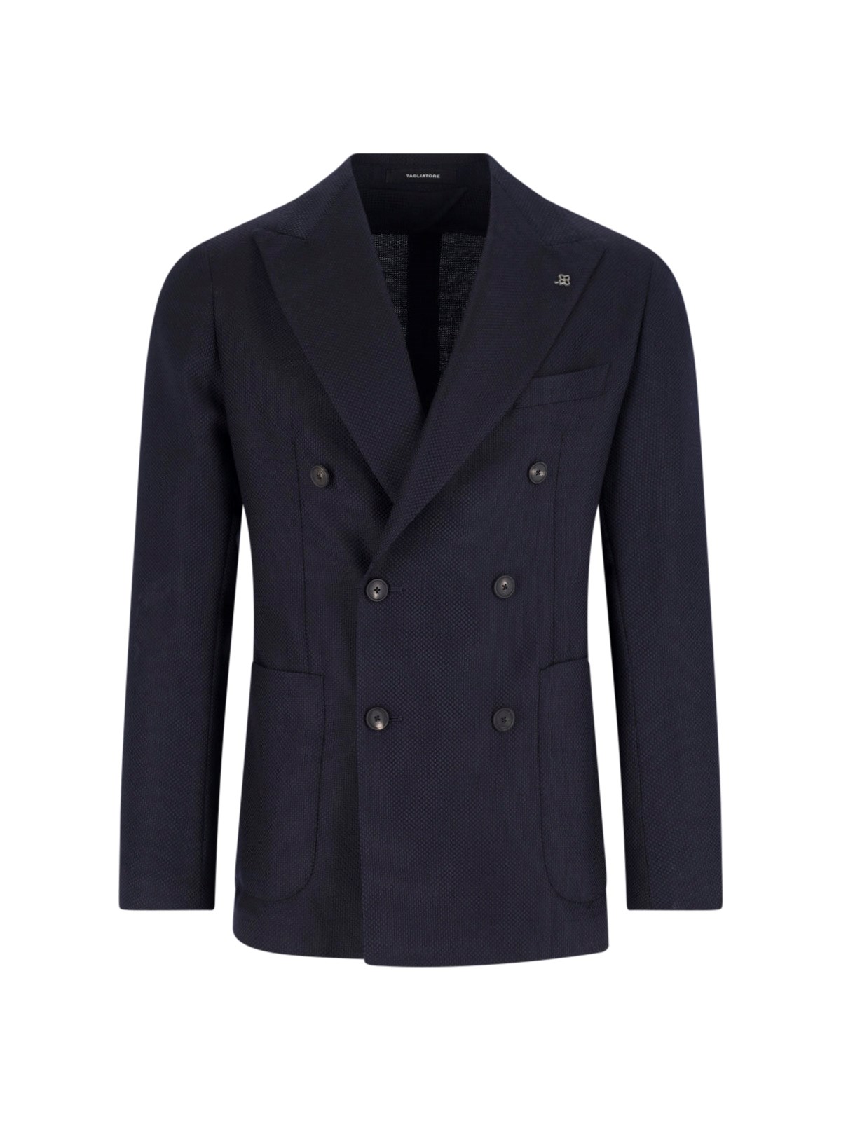 Tagliatore Double-breasted virgin wool blazer available on