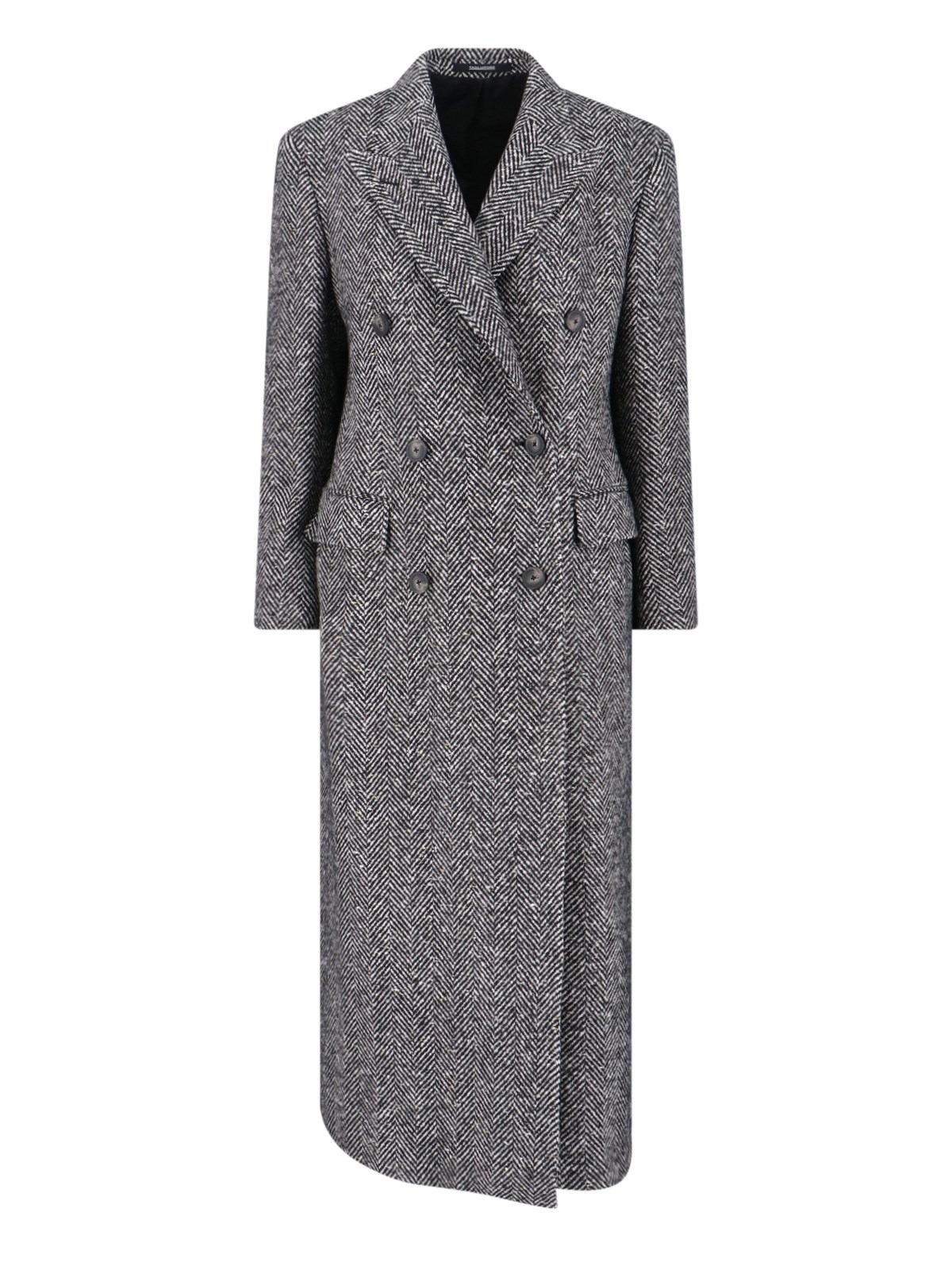 Tagliatore 'caitlyn' Virgin Wool Blend Maxi Coat In Black