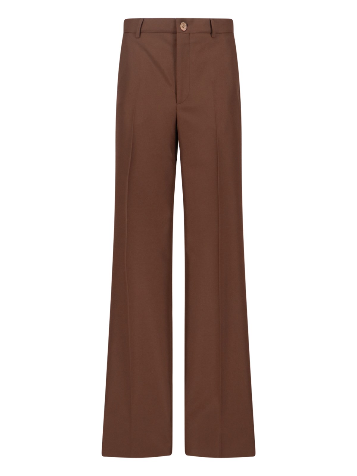 Gucci Straight-leg Tailored Pants In Brown