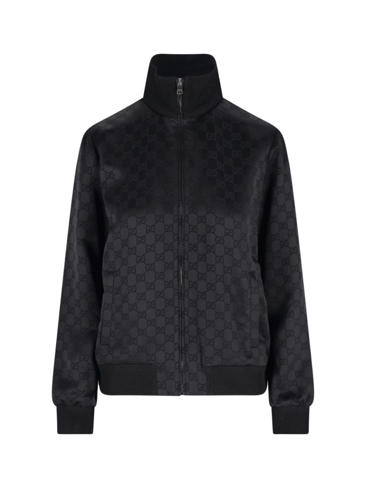 Gucci Zip Sweatshirt In Black