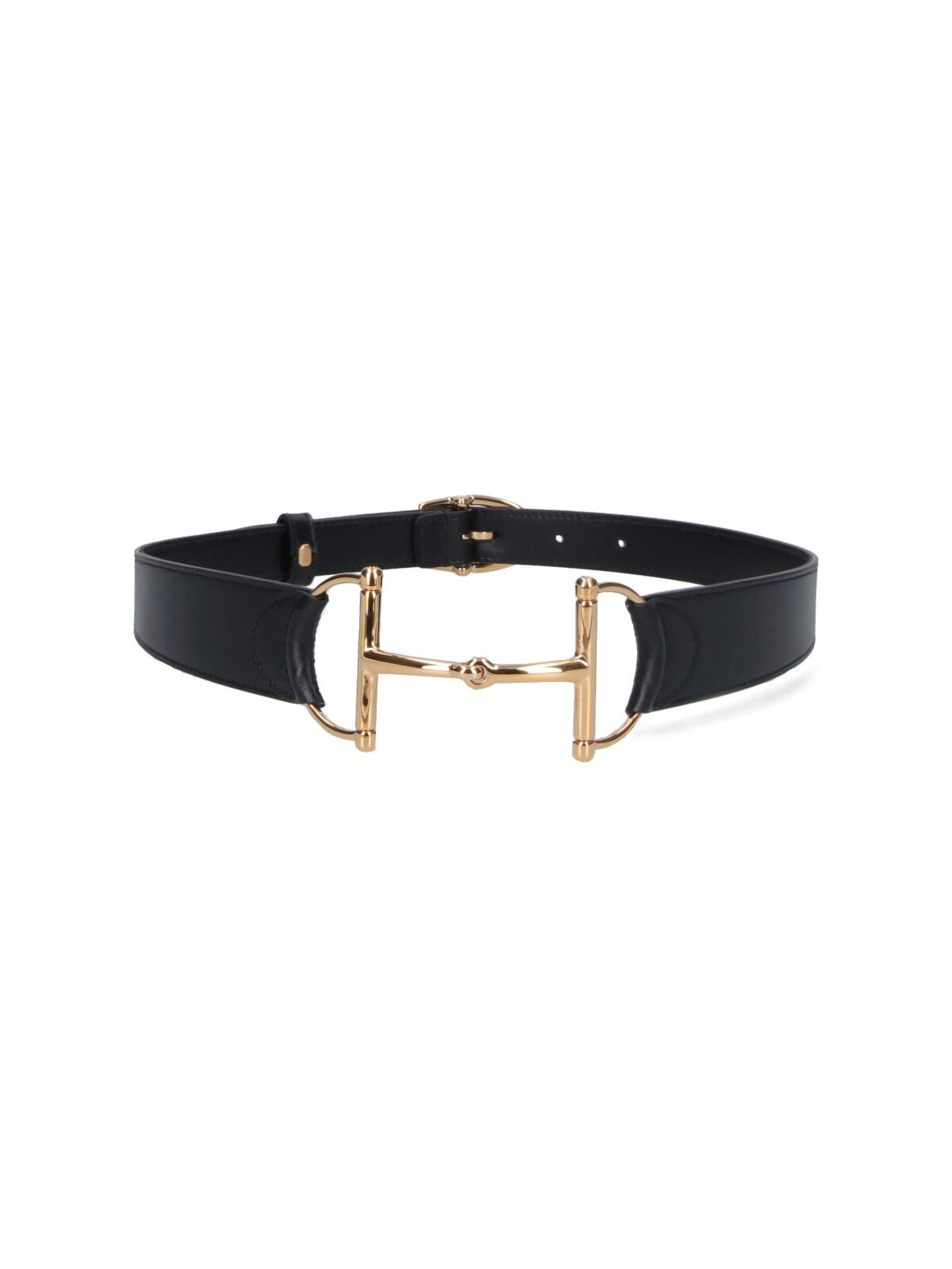 Gucci 'horsebit' Belt In Black