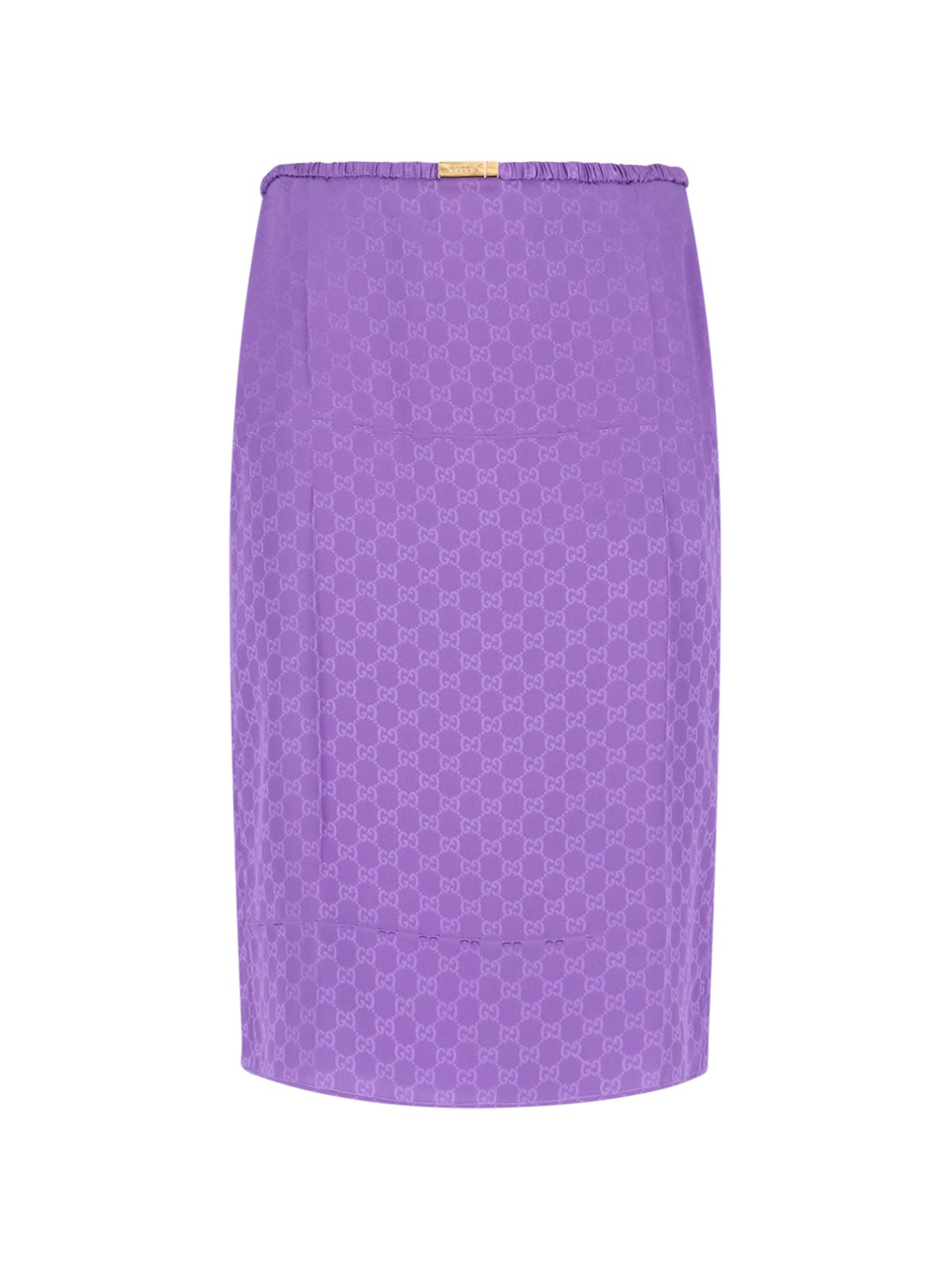 Gucci Silk Skirt Featuring Elasticated Waist In Purple