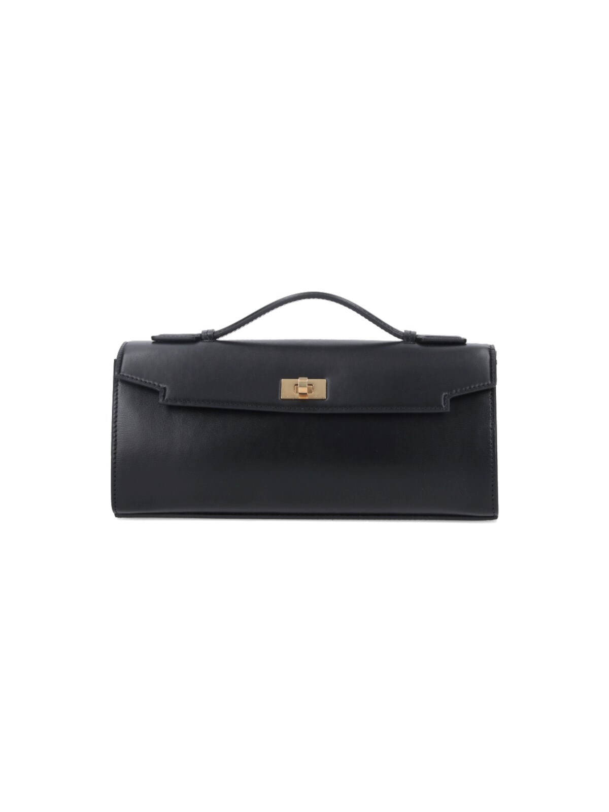 Anya Hindmarch Mortimer Top-handle Clasp Clutch In Black