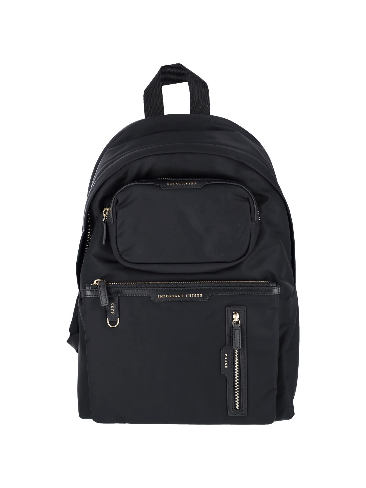 Anya Hindmarch Black Nylon Travel Backpack With Leather Accents
