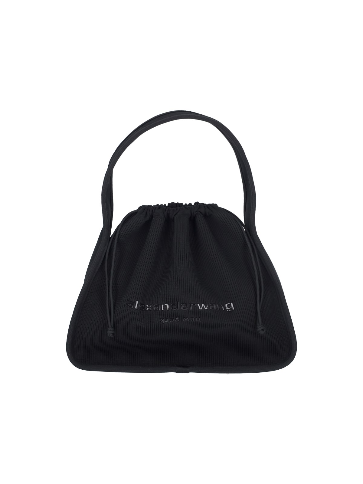 Alexander Wang Ryan Small Bag In Ribbed Knit In Black
